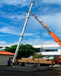 Torre metálica instalação